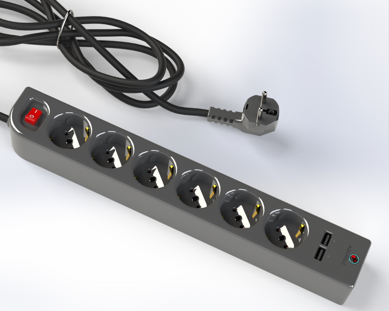 USB 2.0端口多功能插头插座插排